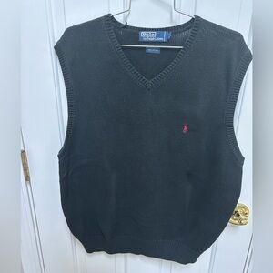 Ralph Lauren Black V-Neck Sweater Vest